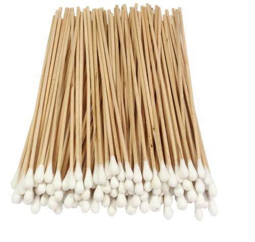 500 Cotton Swab Applicator Q-tip Stem Stick 6" Extra Long Wood Handle Swabs