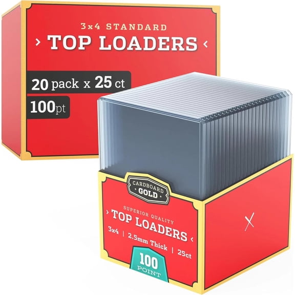 500 Count- 100pt Top Loaders for Cards - Premium 3x4 Inch Trading Card