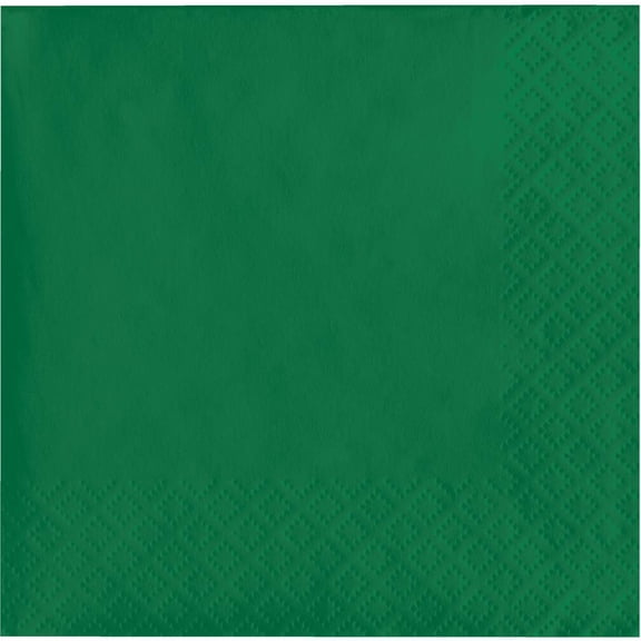 500/Case Bulk Emerald Green Beverage Napkins 3 ply