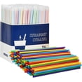 thumbnail image 1 of 500 individually wrapped, straight party straws (7.75 inches x 0.23 inches), 1 of 8
