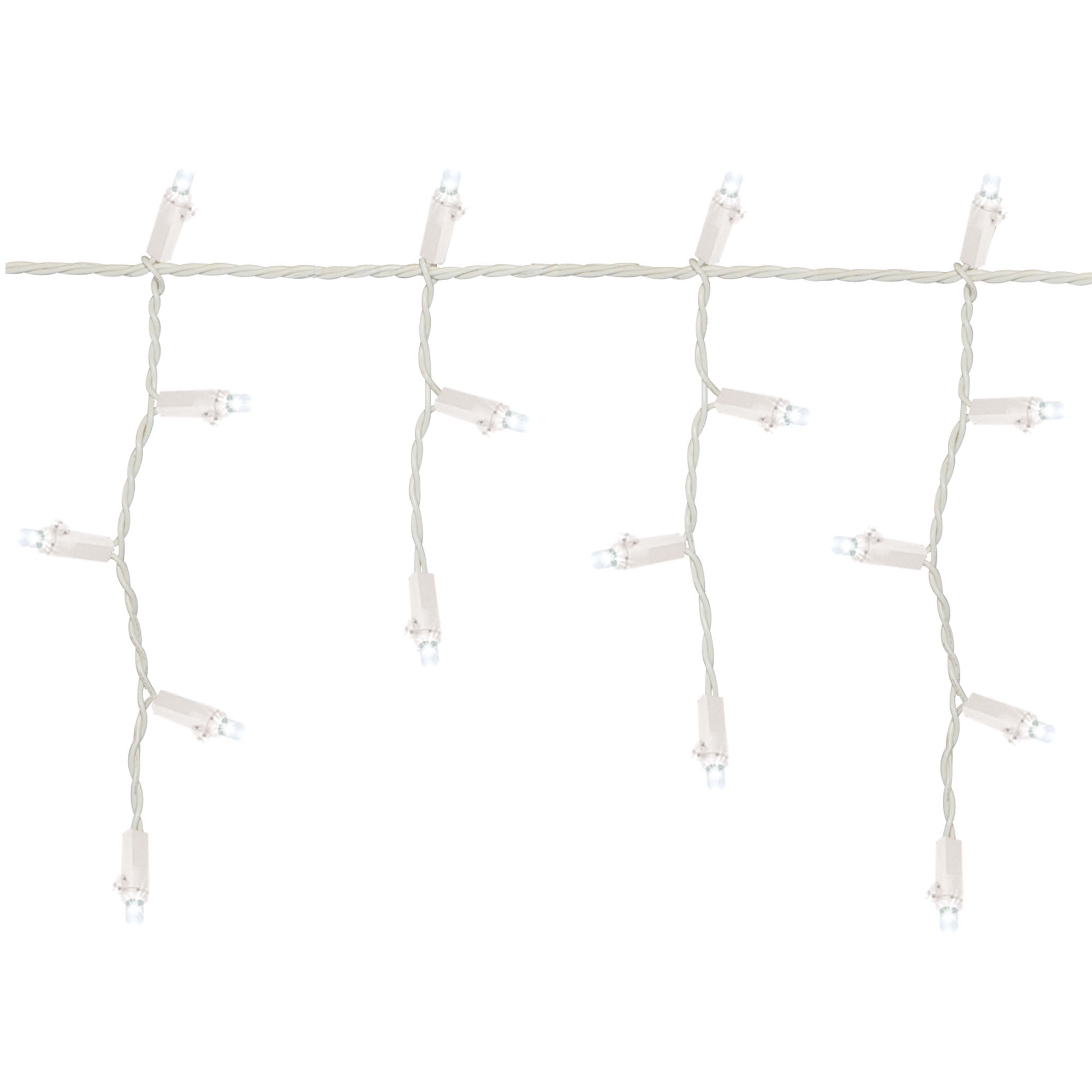 500Count Cool White LED Dome Icicle Christmas Lights, 52.3', Holiday