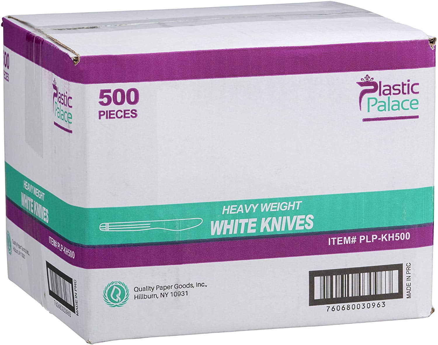 500 Count Diplastible Heavyweight Disposable White Plastic Knives Cutlery