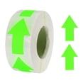 thumbnail image 1 of 500 Count/Roll Arrow Sticker Labels 1.3x2 Inch Fluorescent Green Adhesive Arrow Shape Signs Scrapbooking DIY Craft, 1 of 7