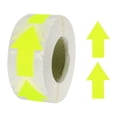thumbnail image 1 of 500 Count/Roll Arrow Sticker Labels 1.3x2 Inch Fluorescent Yellow Adhesive Arrow Shape Signs Scrapbooking DIY Craft, 1 of 7