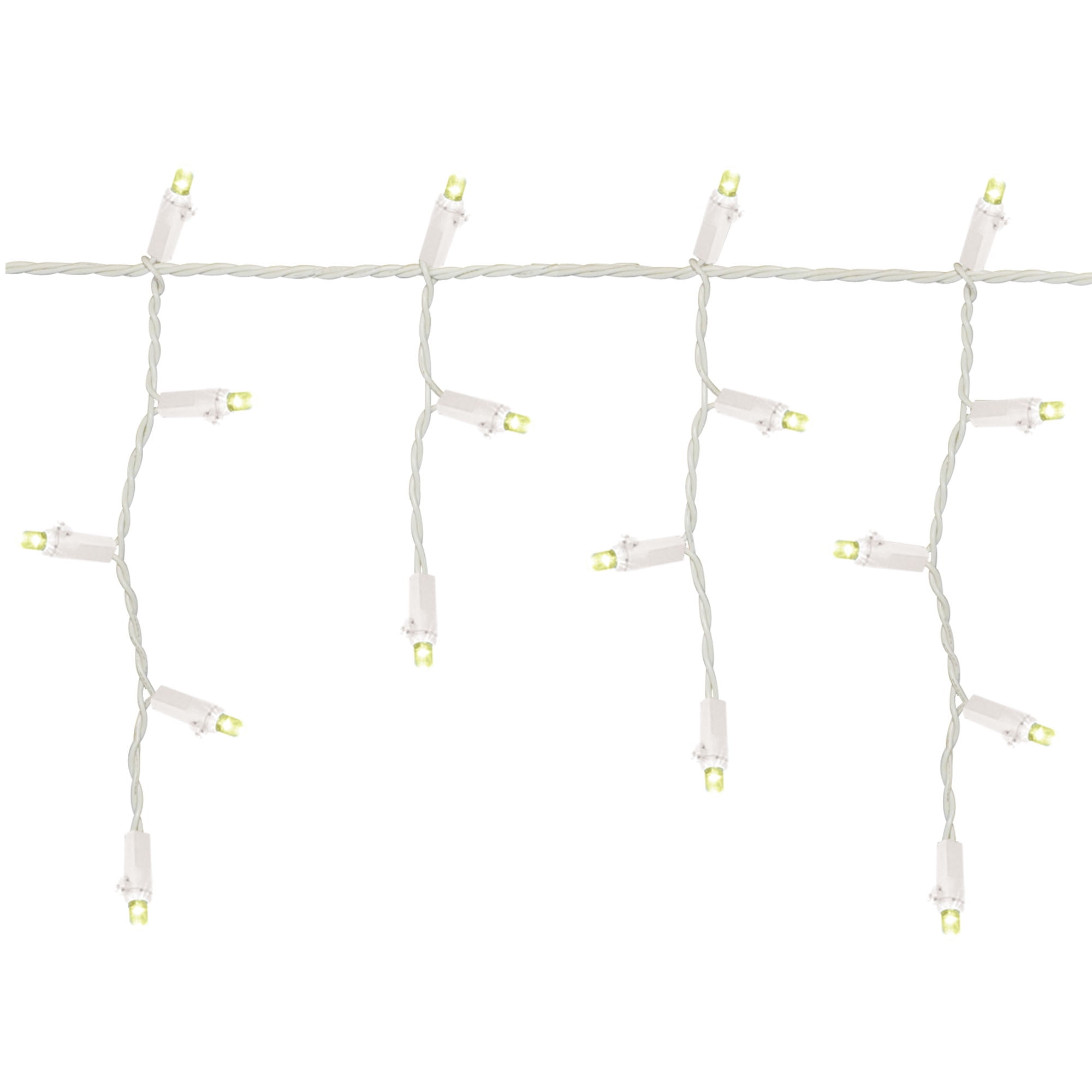 500Count Warm White LED Dome Icicle Christmas Lights, 52.3', Holiday