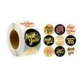 thumbnail image 1 of 500 Counts Happy New Year Sticker Adhesive Wrapping Labels Sticker for Present Case Package Card Candy Bag, 1 of 8