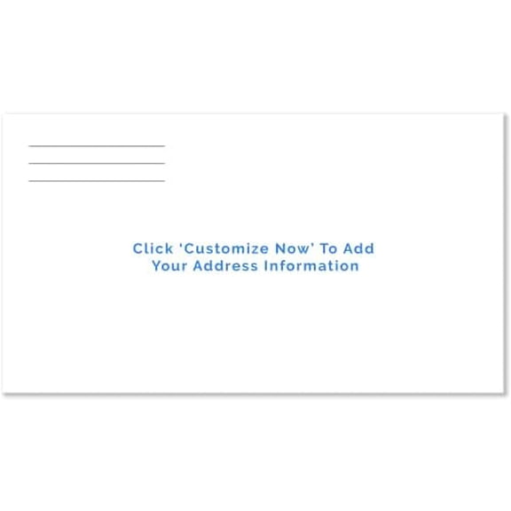 500 Custom Business Return Envelopes #6 ? | 24lb Weight in White Wove, Commercial Grade | USA Company$$Office