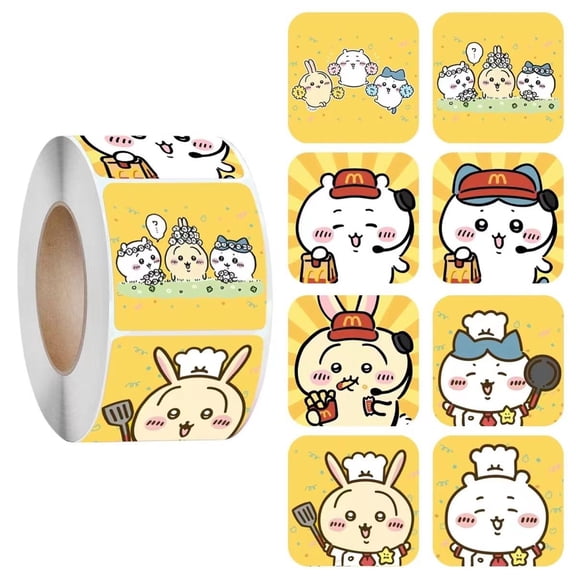 500 Cute Cartoon Chiikawa  Hachiware  USAGI kawaii Anime Character Stickers Handbook Decoration Gift Wrapping Gift