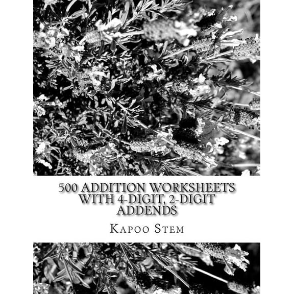 500 Days Math Addition 500 Addition Worksheets with 4-Digit, 2-Digit Addends: Math Practice Workbook, Book 26, (Paperback)