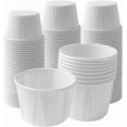 thumbnail image 1 of 500 Disposable Paper Souffle Medicine Cups 3/4 oz [Pack of 500] – (0.75 Ounce) Small Cups for Medication Distribution, Pills, Tasting, Condiments, Food and Dessert Serving, 1 of 4
