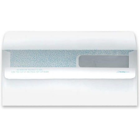 500 Double Window Envelopes Self Seal with Security Tint Inside, Compatible with Quickbooks and other Checks
