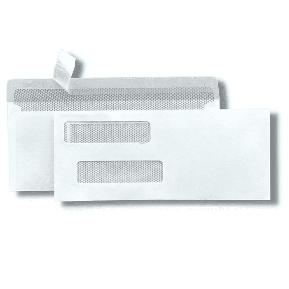 500 Double Window Self Seal Envelopes for QuickBooks Check Security Tinted 8801