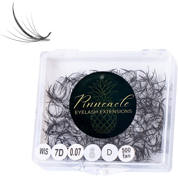 500 Fans | Wispy Promade Fans for Eyelash Extensions | Premade Spikes + Volume Fans | Made in Vietnam | Pinneacle Lash (Wispy | 7D | CC | 12mm (Spike 14mm))