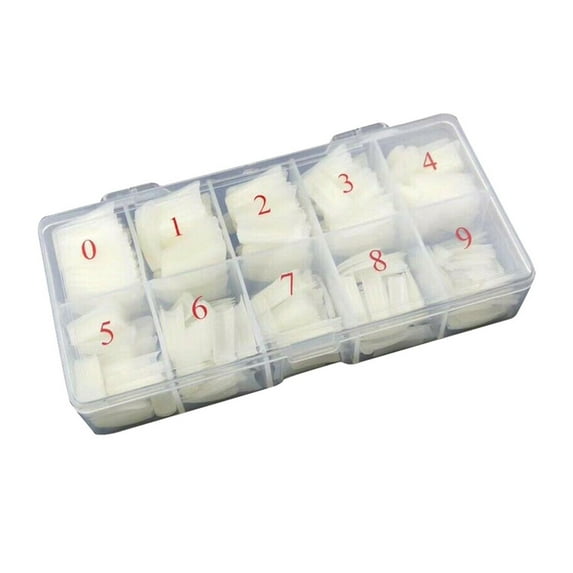 500 French False Half Nail Tips Acrylic Gel Extension Set for Salon Quality Manicure Designs and Easy Application 500PCS