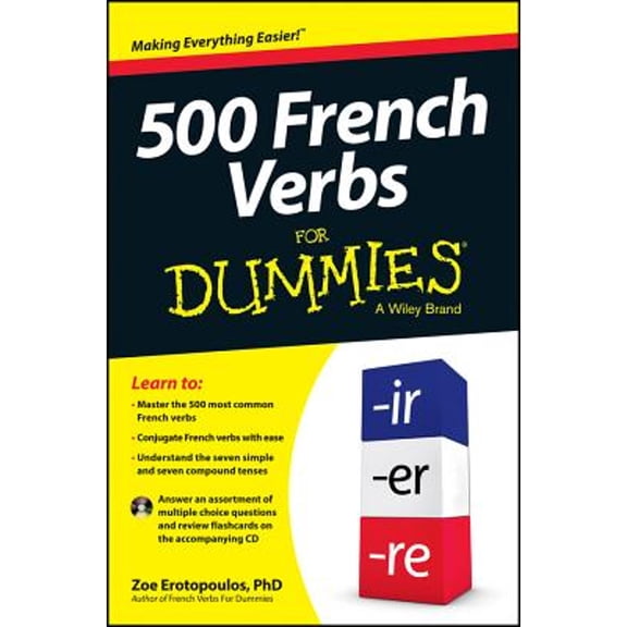 Pre-Owned 500 French Verbs for Dummies (Paperback) by Erotopoulos