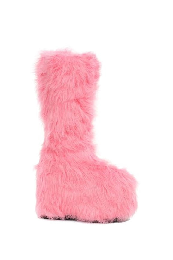 500-Fuzz, Chunky Heel Platform Boot