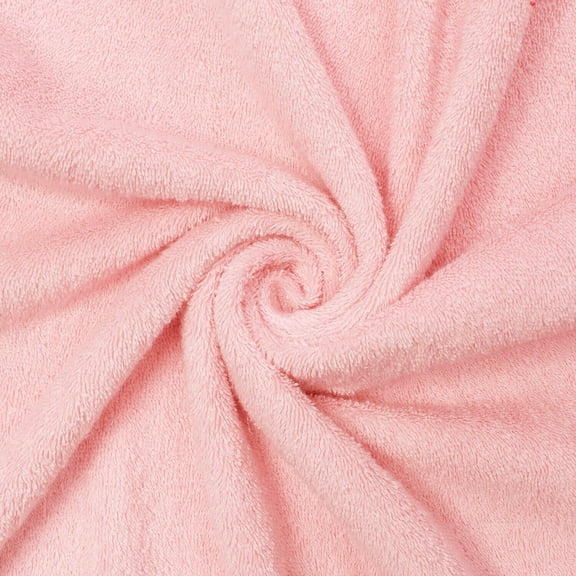 500 GSM Hypoallergenic Cotton Terry Cloth 46” Fabric By The Yard - Pink (1 Yard)