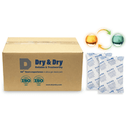 500 Gram [40 Packs] Dry & Dry Special Food Safe Orange IndicatingOrange to Dark Green Mixed Silica Gel Packets - Moisture Absorber Dehumidifiers Silica Gel Packs