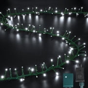 500 LED Christmas Outdoor Twinkle String Lights Extendable Holiday Decoration,Plug in Lights with 8 Functions and Timer Waterproof for Outdoor Home Party Wedding Bedroom-White