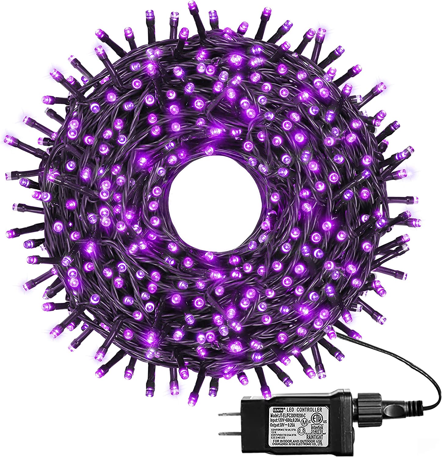 500 LED Purple Christmas Lights Ultra Long 164FT String With 8