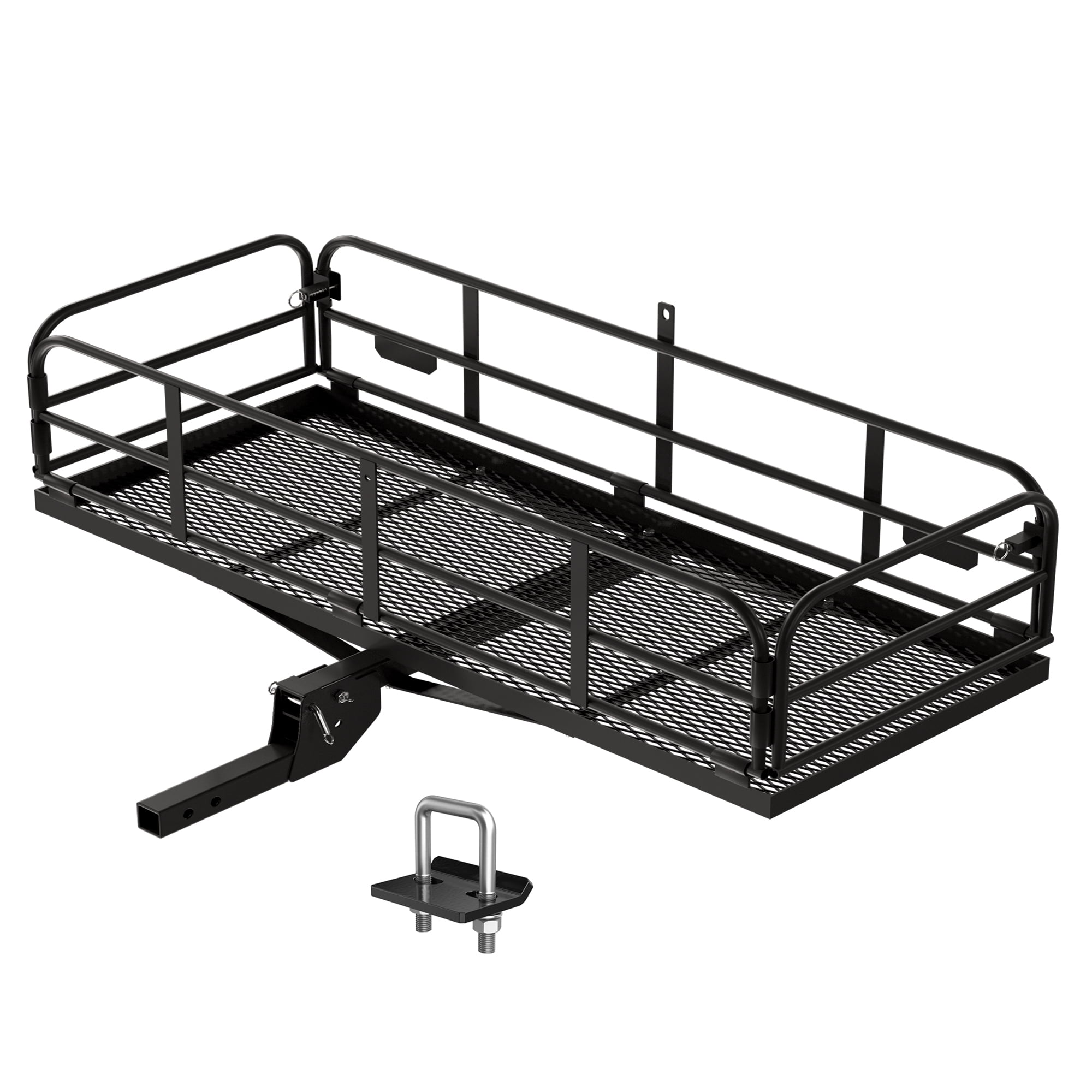 Heavy Duty Black Steel Folding Hitch Cargo Carrier 60" x 24"