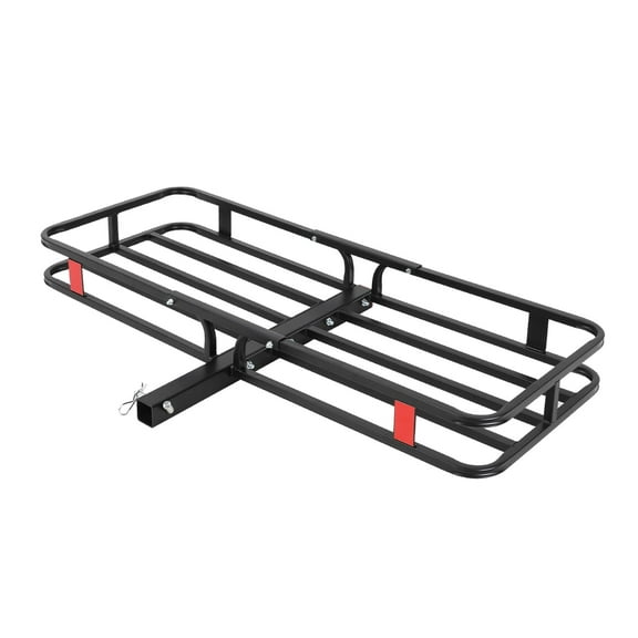 500 Lbs Hitch Mount Cargo Carrier Basket 53" x19" x 6", Rear Luggage Rack Basket Fits 2" Receiver for Car Camping Traveling, Black Cargo Carrier Basket