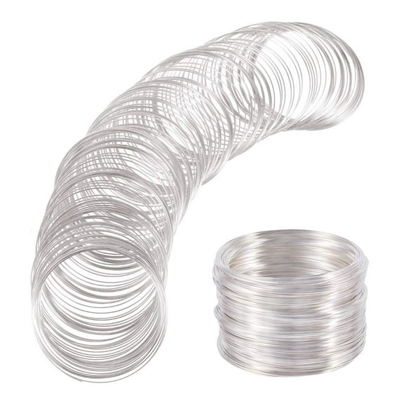 500 Loop Silver Jewelry Memory Beading Wire Bangle Bracelet Wire for Bracelet DIY Jewelry Making - 23 Gauge 0.6mm for DIY