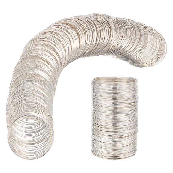 500 Loop Silver Jewelry Memory Beading Wire Bangle Bracelet Wire for Bracelet DIY Jewelry Making - 23 Gauge 0.6mmDIY