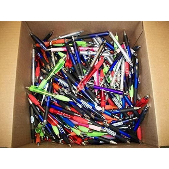 500 Lot Misprint Ink Pens, Ball Point, Plastic, Retractable$$Office