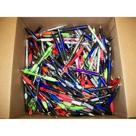500 Lot Misprint Pens, Point, Plastic, Retractable
