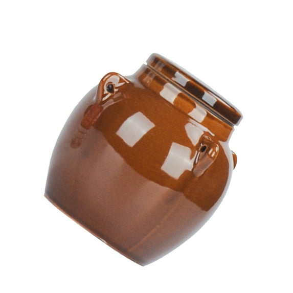 NIAIZEK Ceramic Honey Pot Round Airtight Sealing Jar for Kitchen Use 1Pack Coffee