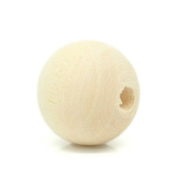 500 Natural Unfinished Round Wood Beads 12mm with 2.8mm Hole
