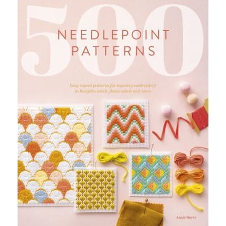 Pre-Owned 500 Needlepoint Patterns: Easy repeat patterns for tapestry embroidery in Bargello stitch flame stitch and more