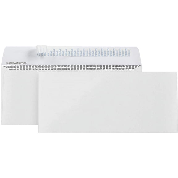 500 No. 9 Self Seal Security Envelopes Peel and Designed for Secure Mailing - Tinted with Printer Friendly Design Number Size 3 7/8 Inch X 8 Pack of