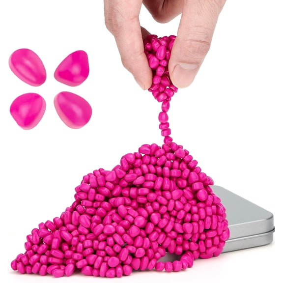 500+ Original Ferrite Putty Rose Red, Sensory Stones Desk Toys, Fidget Toy Stress Relief for Office, Ferrite Stones Stocking Stuffers Fidget Gift for Adults & Teens 14+