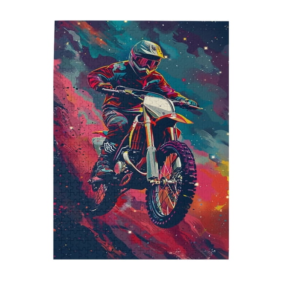 500 PCS 500 Pcs Jigsaw Puzzles For Adults Brave Off Road Racer,Funny Artwork For Adults,Relieve Stress And Enjoy The Fun Of Solving Puzzles,Modern Art Wooden Puzzle For Adults