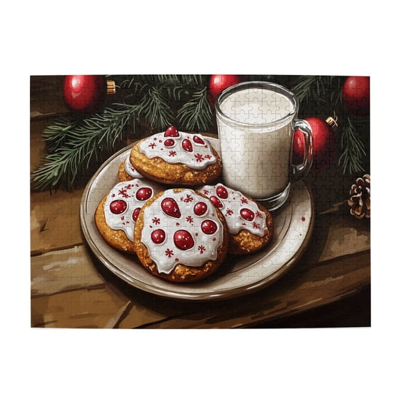 500 PCS Christmas Dim sum 500 piece puzzle for adults,Brain Challenge,Collectible Puzzle Featuring Christmas,Vintage Style Wooden jigsaw puzzles,Great for Relaxation and Display for Puzzle Lovers