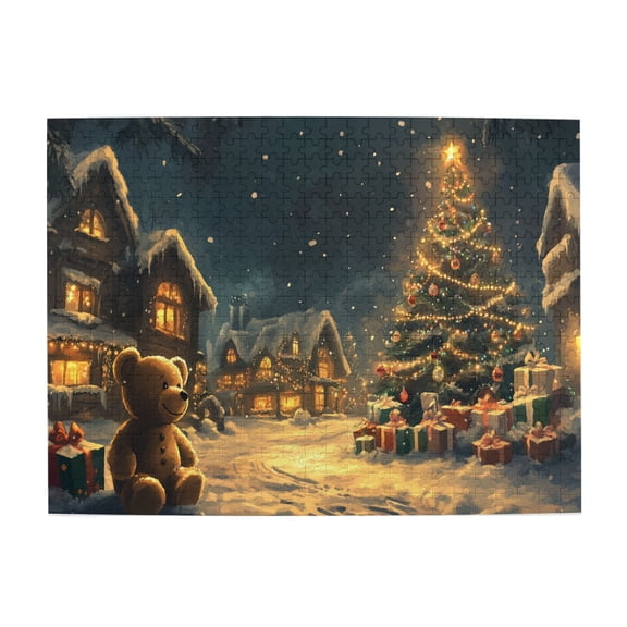 500 PCS Christmas Eve Of Muppet Puzzles For Adults 500 Pieces,Unique And Beautiful Design,Brain Challenge,Funny Muppet Christmas Decor Wooden Puzzle 500 Piece,Enjoy The Puzzle Solving Process