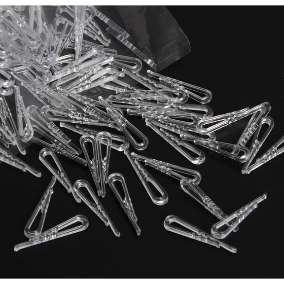 500 PCS Clear Plastic Alligator Clips Transparent Plastic Shirt Clips U Clips for Ties, Pants,Shirts Hold Garments in Place