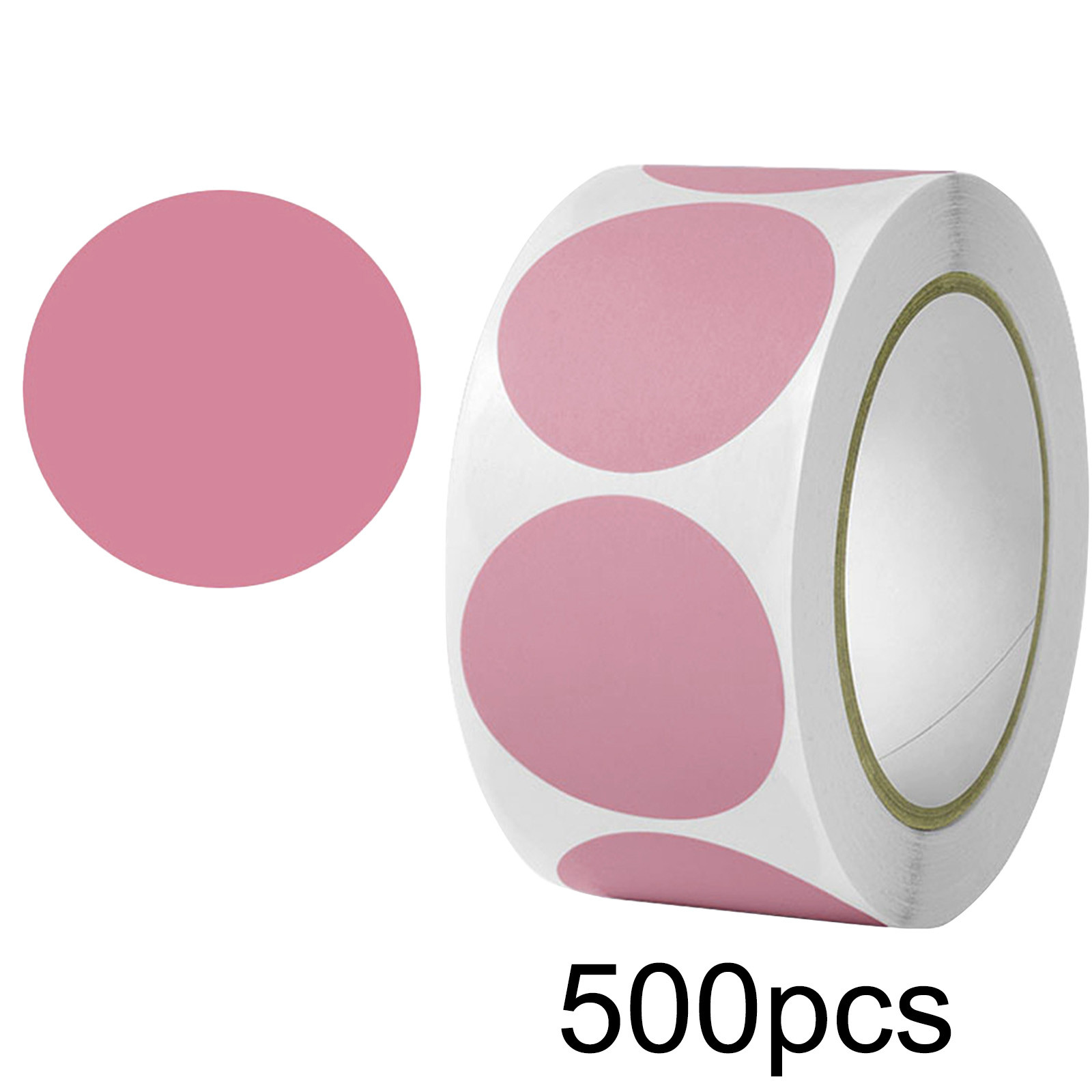 Movable Writable 500 PCS Color Coding Round Stickers 1 Inch Self-Adhesive Vinyl Pink Dot ...