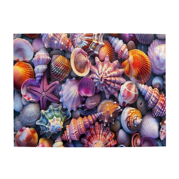 500 PCS Conch Wooden puzzles for adults 500 pieces,Stunningly Vibrant Colors,Conch Funny Puzzle,500 Piece Jigsaw Puzzle for Adults Challenging Puzzle Perfect for Game Nights,Stress relieving puzzle
