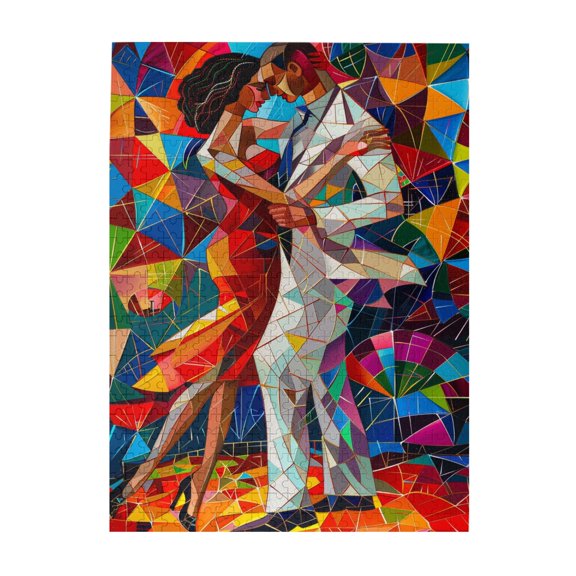 500 PCS Dancing couple 500 piece puzzle for adults,Stunningly Vibrant Colors,Every Piece is Unique,Modern Style Wooden jigsaw puzzles,Great for Relaxation and Display for Puzzle Enthusiast