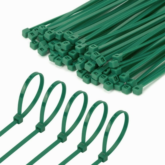 500 PCS Dark Green Zip Tie,6 Inch Garden Binding Strap,Heavy Duty UV Resistant Gardening Belt,Tensile Strength Self-Locking Zip Tie,Premium Plastic Wire Ties for Indoor and Outdoor
