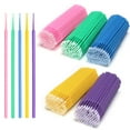 thumbnail image 1 of 500 PCS Disposable Micro Applicators Brush Eyelash Extension Individual Applicators Mascara Brush for Make up and Clean and Compatible and Personal Care (Multicolors), 1 of 5