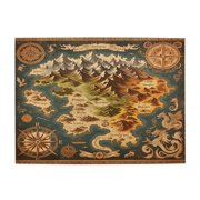 500 PCS Dreamworld Retro Map 500 Piece Wooden Jigsaw Puzzles,Relax And Enjoy The Fun Of Solving Puzzles,Wonderful Imagination,Adults Puzzle,Suitable For Family Entertainment Activities