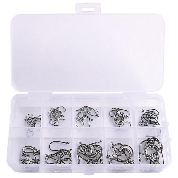 500 PCS FISHING HOOKS MIX SIZE HOOK COARSE CARP TACKLE SET BAIT SEA RIVER STEEL H9Z8
