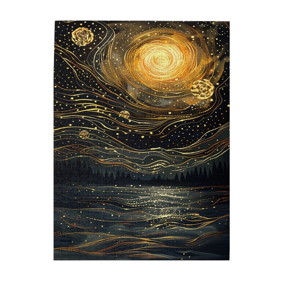 500 PCS Fantasy Moon River - 500 Piece Funny Puzzle,Unique And Beautiful Design,Stunningly Vibrant Colors,Whimsical Wooden Jigsaw Puzzles,Impossible Hard Difficult Challenging Puzzles For Adults