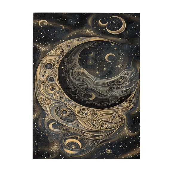 500 PCS Fantasy Moon Universe 500 Piece Unique Jigsaw Puzzles,Wonderful Imagination,Relax And Enjoy The Fun Of Solving Puzzles,Great For Relaxation And Display For Puzzle Lovers,Charm Wooden Puzzle