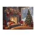 thumbnail image 1 of 500 PCS Fireplace Christmas Trees Scene Jigsaw Puzzles 500 Pieces,Brain Challenge,Create A Festive Atmosphere,That Come Together As One Holiday Image,Classic Christmas Scene Wooden Puzzle Game, 1 of 6
