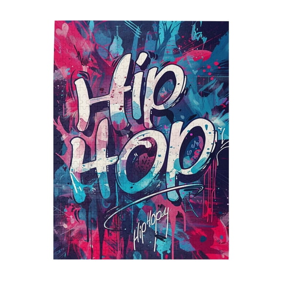 500 PCS Hip Hop Culture Graffiti 500 Piece Vibrant Jigsaw,Stress Relieving Pleasure,Experience Trendy Culture,Enjoy The Puzzle Solving Process,Funny Wooden Puzzle,Every Piece Is Unique